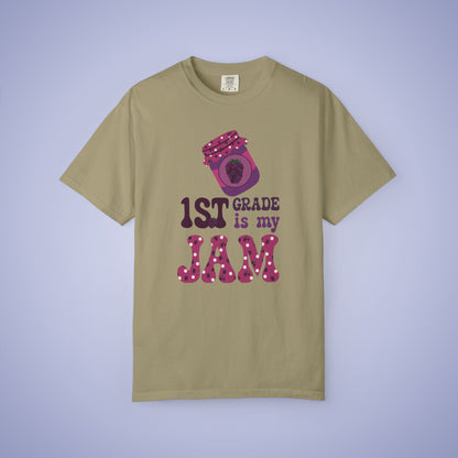First Grade is my Jam Blackberry Teacher T Shirt Comfort Colors Unisex Back to School