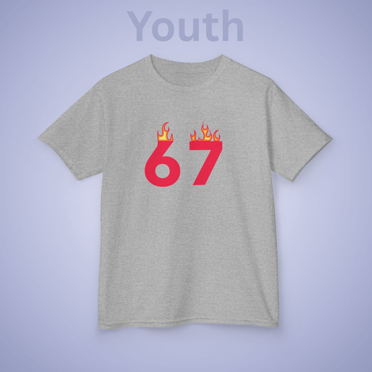 On Fire 67 Tee Fun Trending Kids Cotton T Shirt Six Seven Youth
