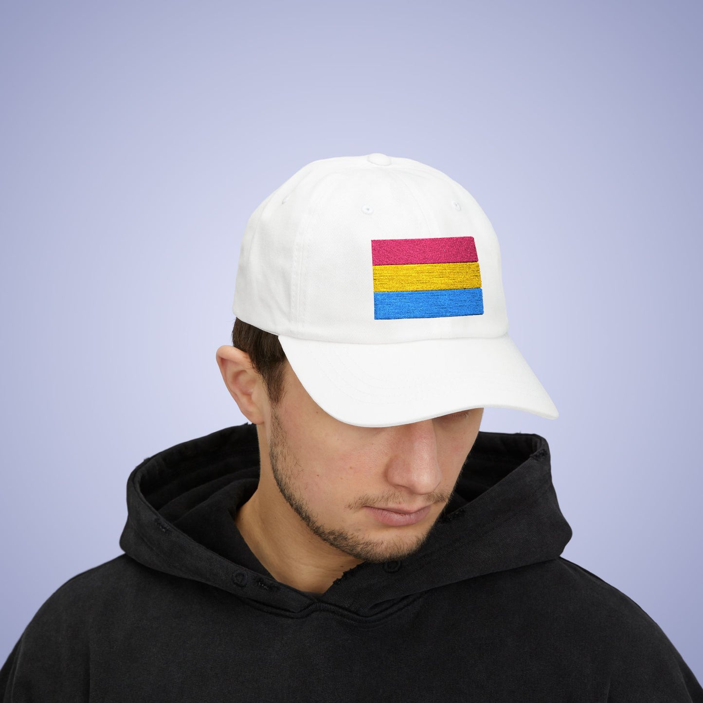Pansexual  Flag Pride Month Embroidered Classic Dad Cap Unisex Coloured Embroidery