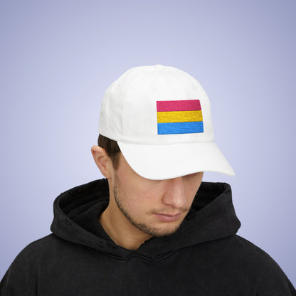 Pansexual  Flag Pride Month Embroidered Classic Dad Cap Unisex Coloured Embroidery