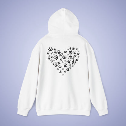 Animal Vet Hooded Sweatshirt Veterinarian Gift Double Sided Paw Prints