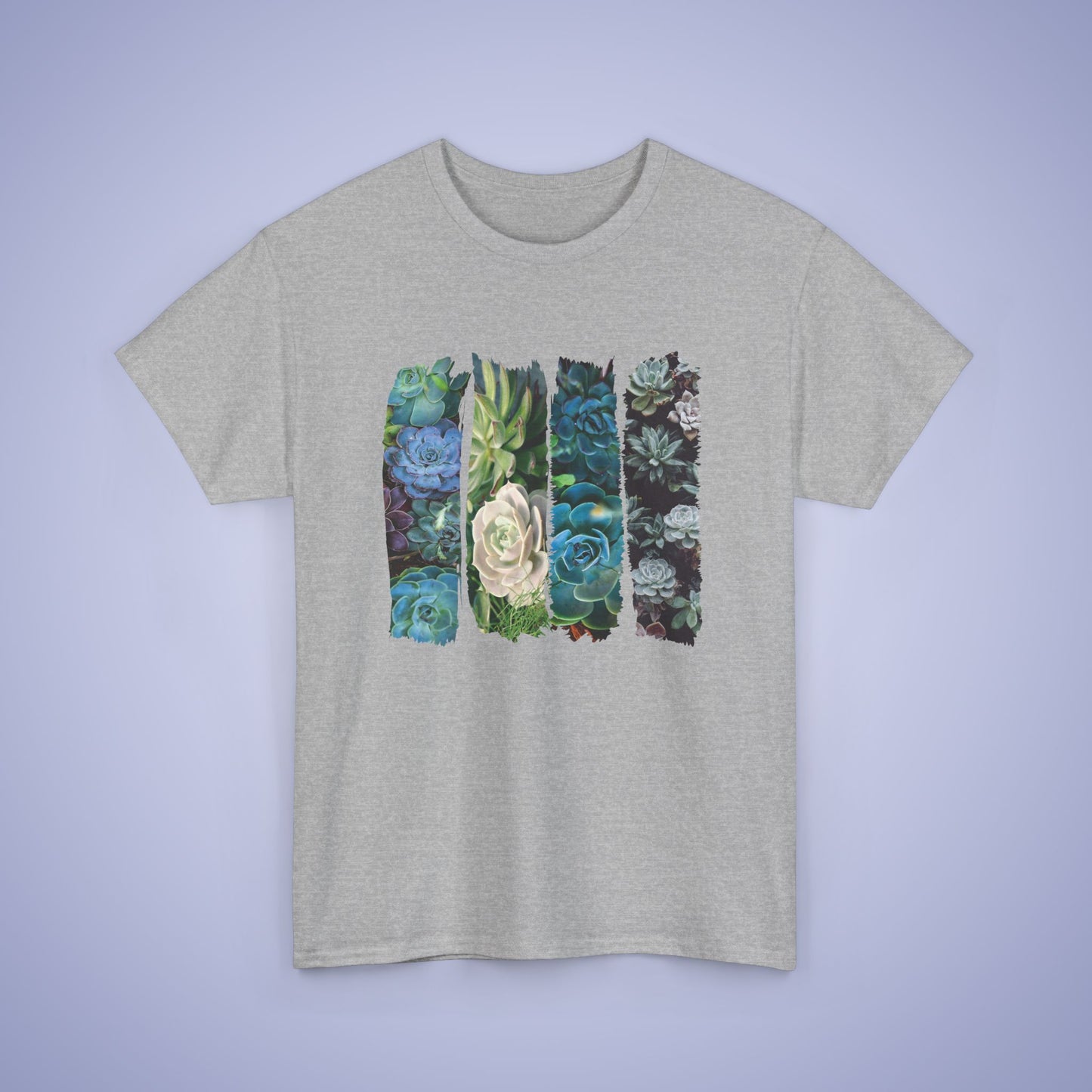 Green Succulents Lover Spring Brush Stroke Photographic Unisex Oversized T Shirt