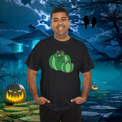 Thanksgiving Fall Inspired Halloween Green Pumpkin Unisex T Shirt