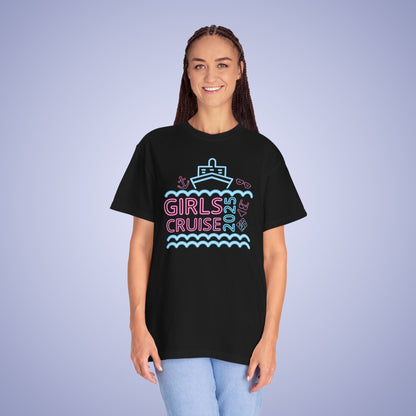 Girls Cruise 2025 Neon Comfort Colors T Shirt Fun Vacation Shirt Unisex