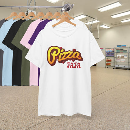 Pizza Papa Graphic Art Pepperoni Pizza Lover Funny Dad or Fathers T Shirt