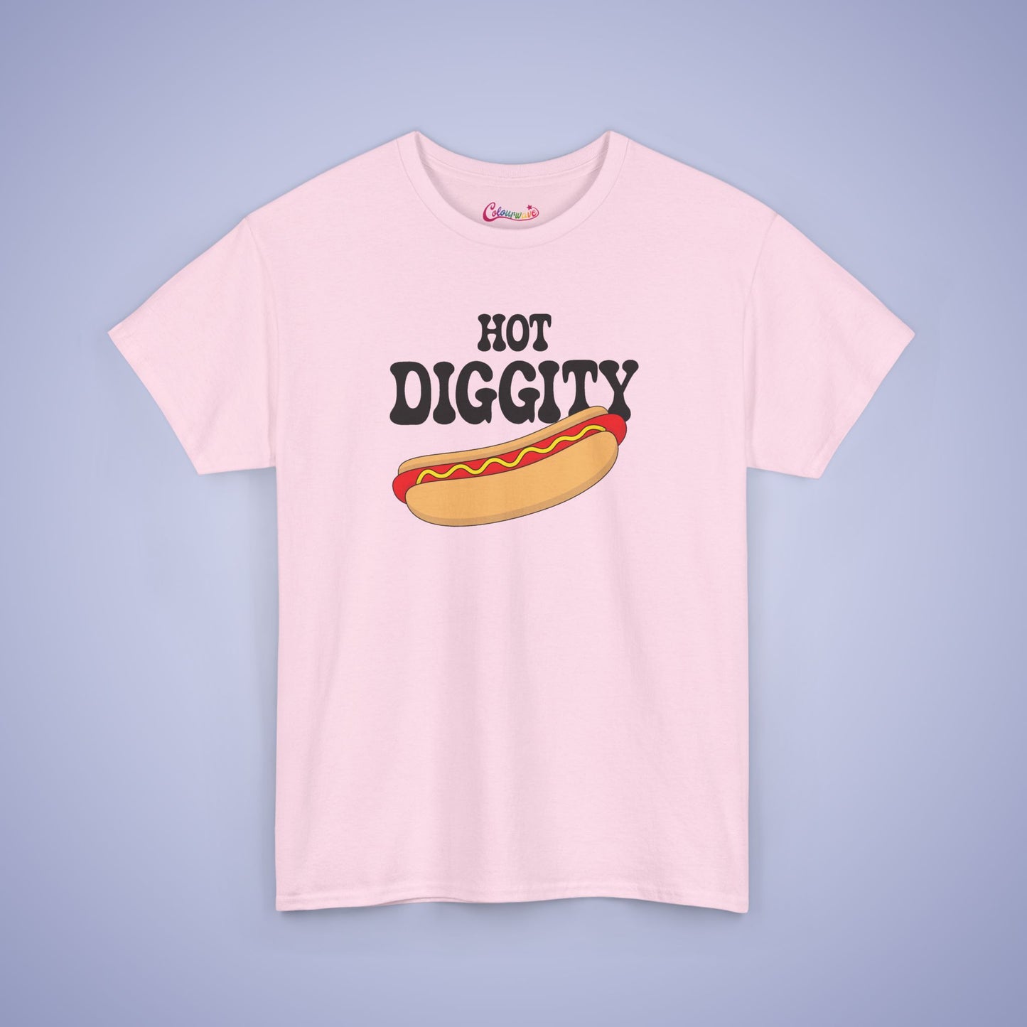 Hot Diggity Dog Funny Hot Dog T-Shirt | Hot Dog Lover Gift Black