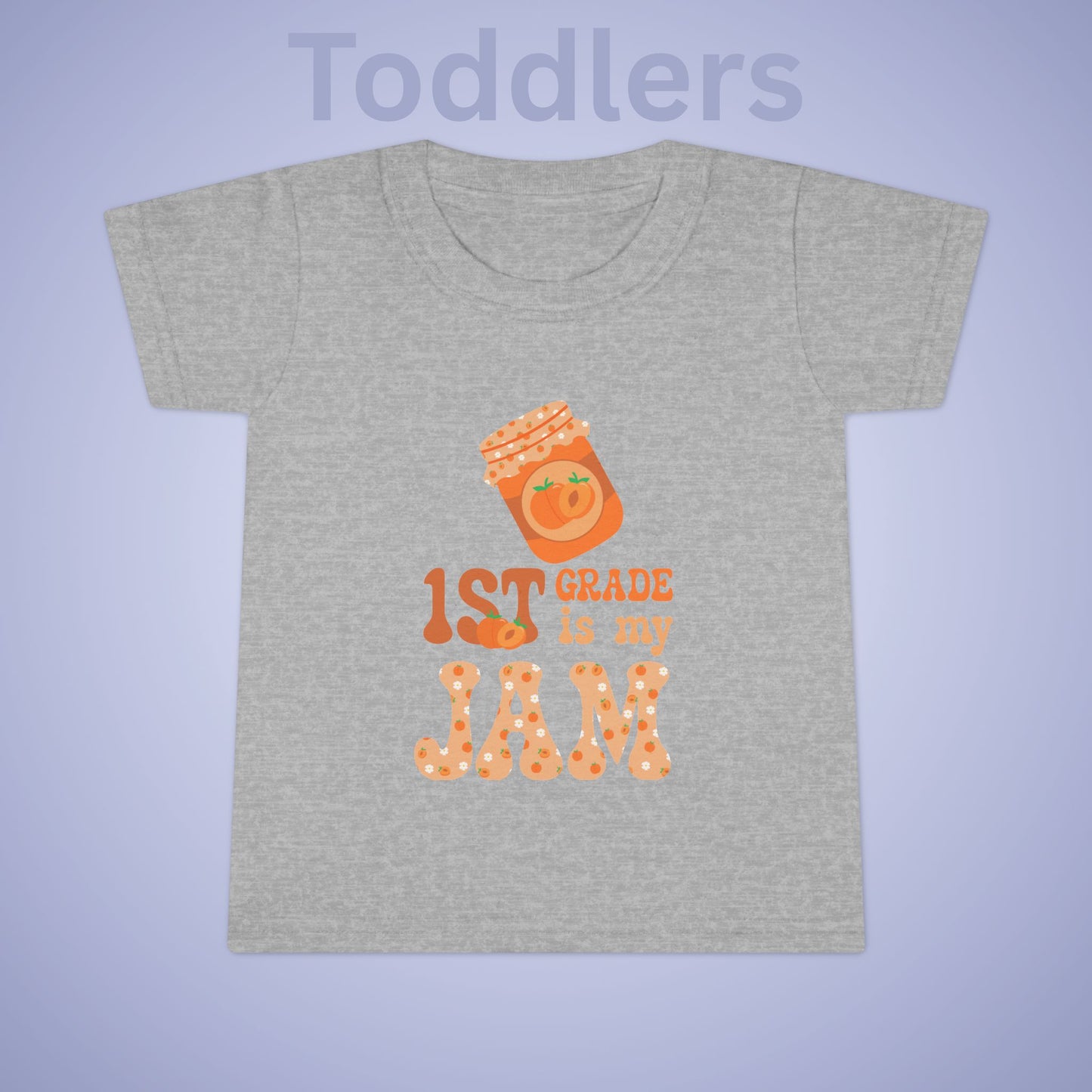 First Grade is my Jam Apricot Kids Cotton T Shirt Back To School Toddler