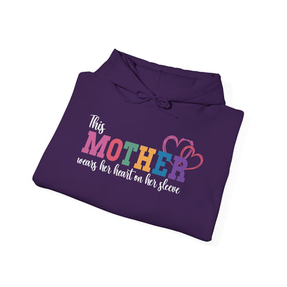 This Mother Wears her Heart on her Sleeve Unisex Hoodie Personalized