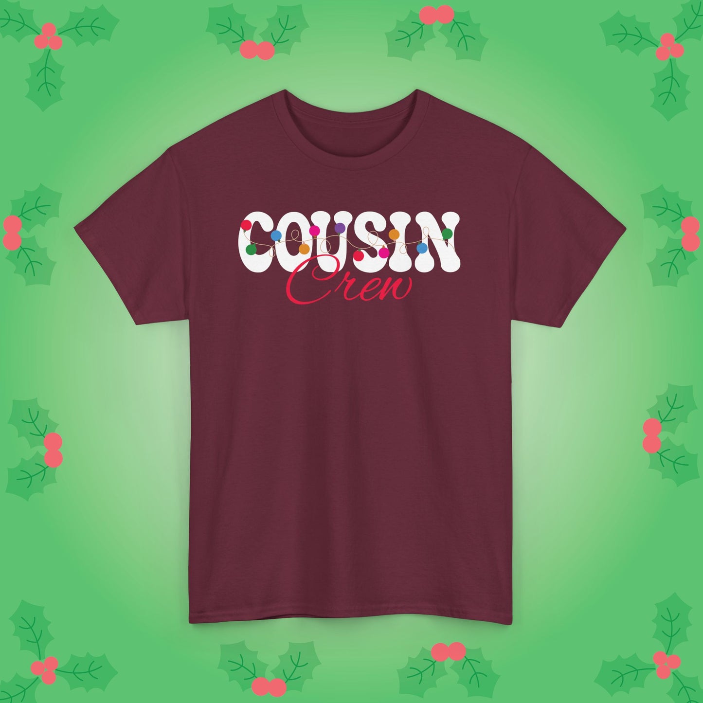 Cousin Crew Christmas Lights White Family Matching Unisex T Shirt