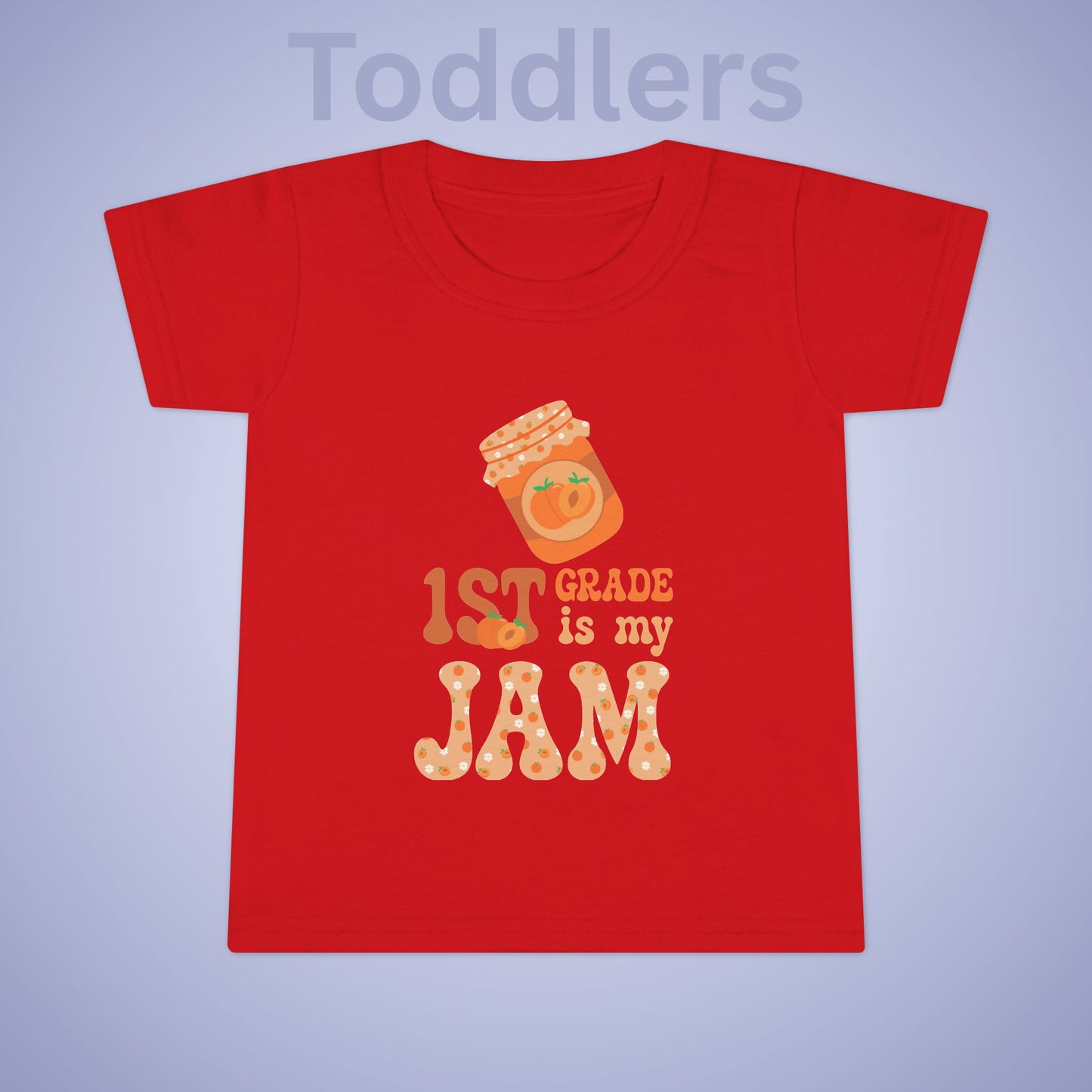 First Grade is my Jam Apricot Kids Cotton T Shirt Back To School Toddler