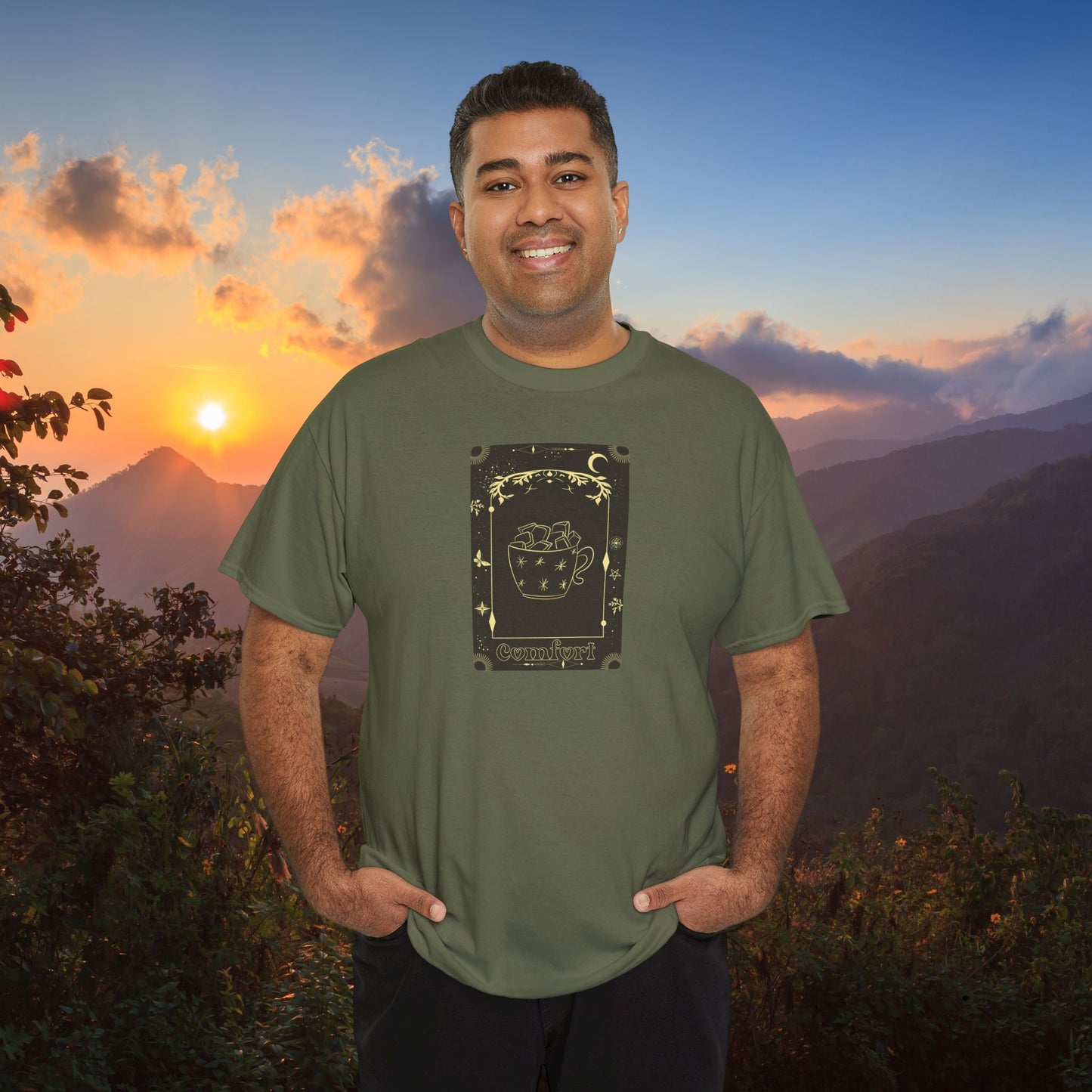 Christmas Hot Chocolate Comfort Tarot Card Lover Unisex T Shirt