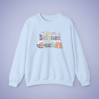 Science Teacher Crewneck Sweatshirt Retro Unisex Back to School