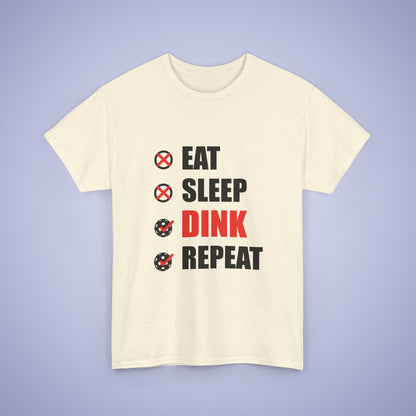 Eat Sleep Dink Repeat Funny Pickleball T Shirt Black Text Design