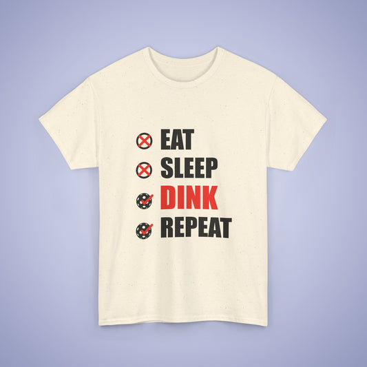 Eat Sleep Dink Repeat Funny Pickleball T Shirt Black Text Design