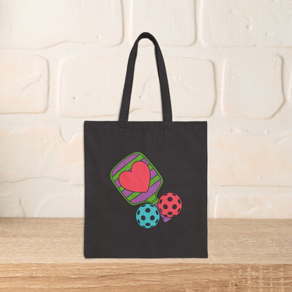 Pickleball Obsessed Graphic Design Cotton Canvas Gift Tote Bag