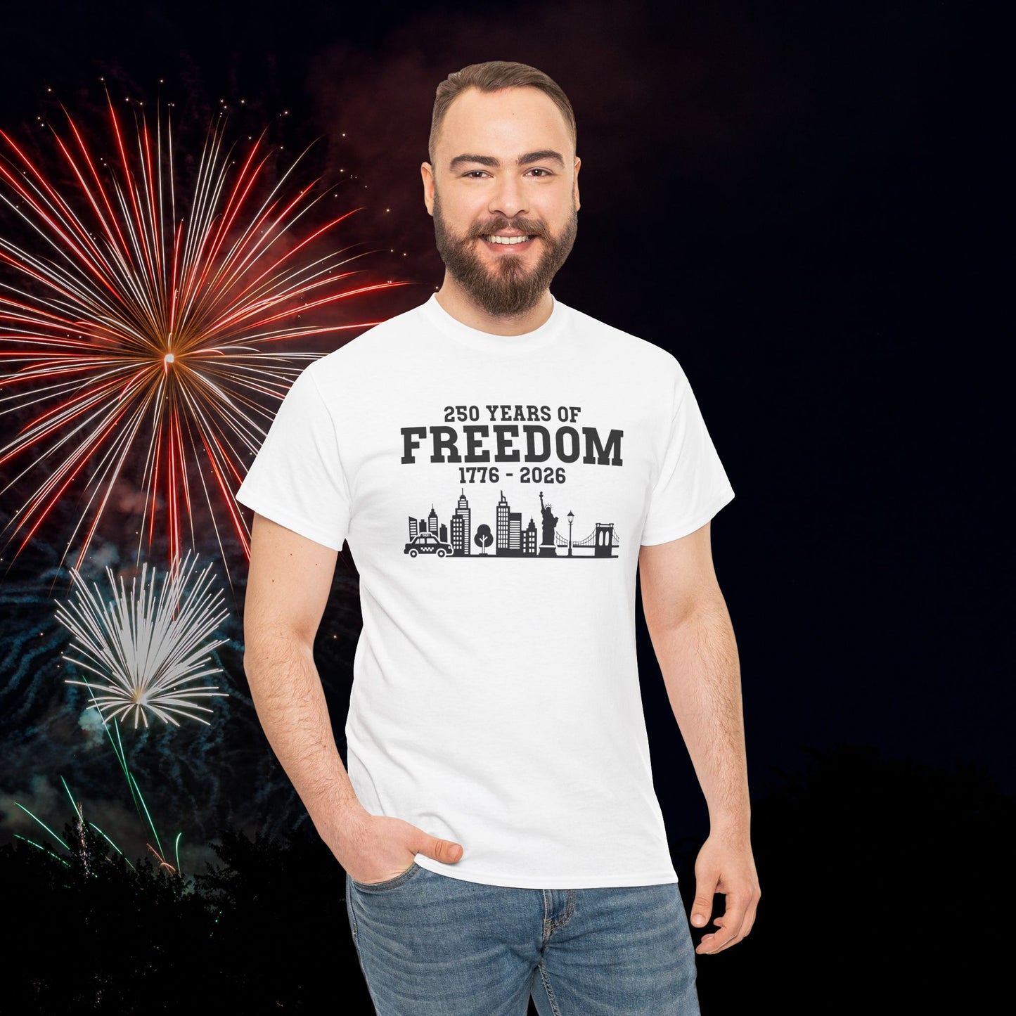 250 Years of Freedom Silhouette Style USA Celebration Unisex T Shirt