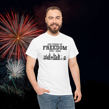 250 Years of Freedom Silhouette Style USA Celebration Unisex T Shirt