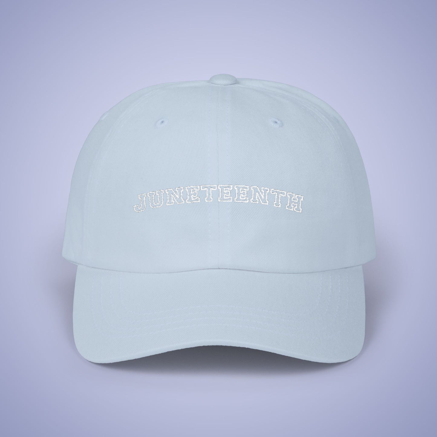 Juneteenth Embroidered Classic Dad Cap Unisex White Embroidery