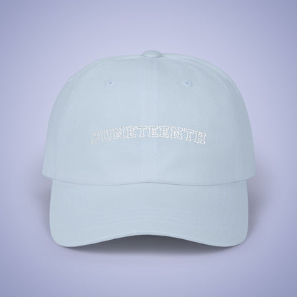 Juneteenth Embroidered Classic Dad Cap Unisex White Embroidery