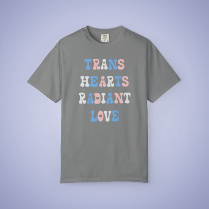 Trans Hearts Radiant Love Transexual LGBT Pride Month Comfort Colors T Shirt Unisex