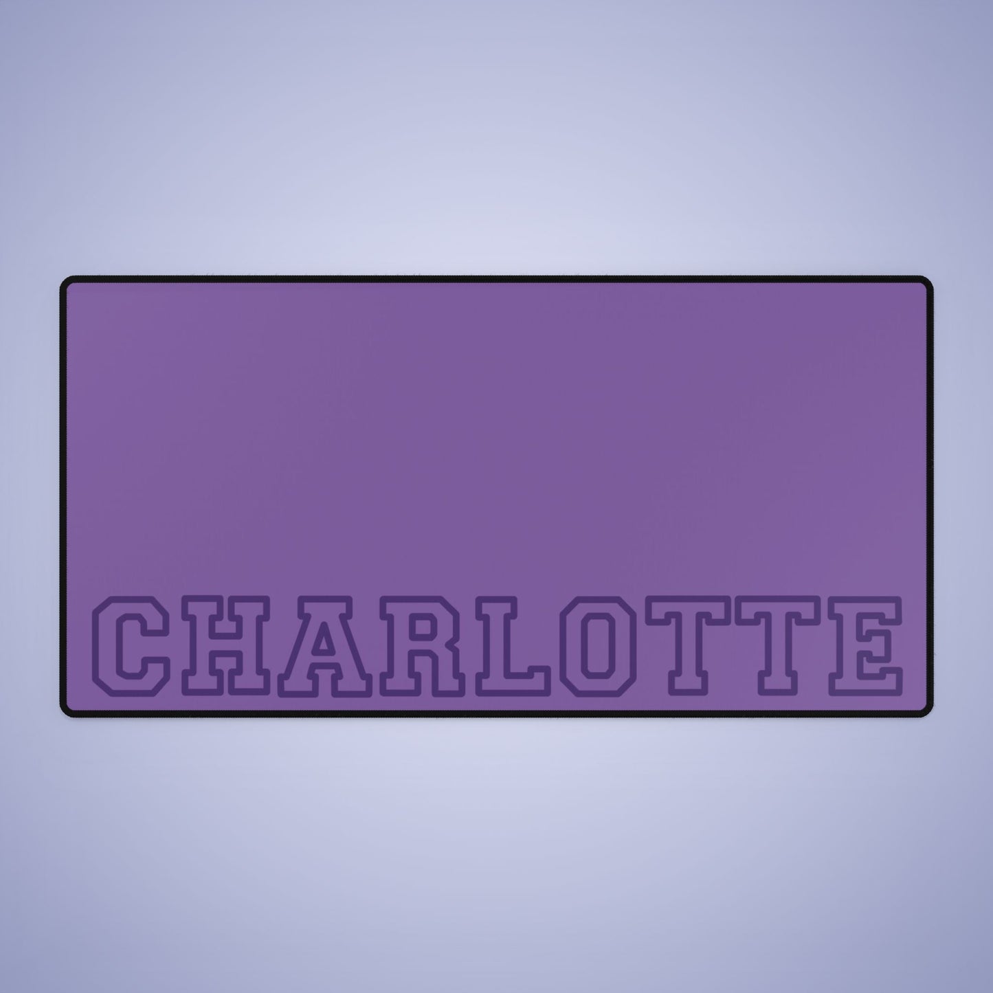 University Style Personalized Name Desk Mat Light Purple