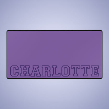 University Style Personalized Name Desk Mat Light Purple