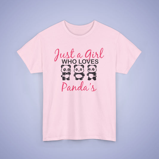 Just a Girl who Loves Pandas Unisex T-Shirt