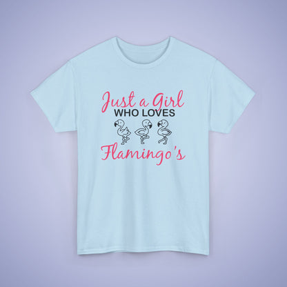 Just a Girl who Loves Flamingos Unisex T-Shirt