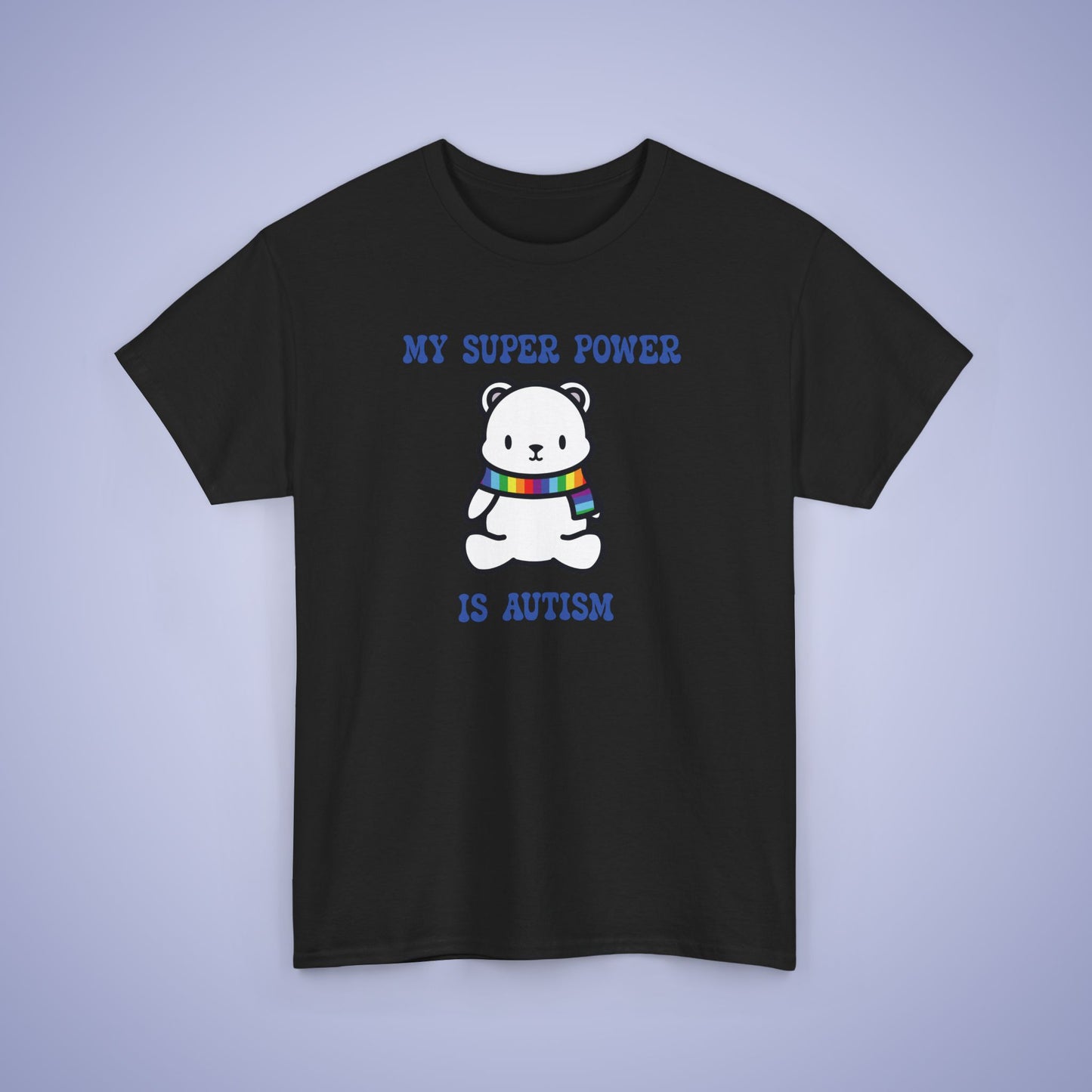 Polar Bear Neurodiversity Graphic My Super Power is Autism Awareness Unisex T Shirt