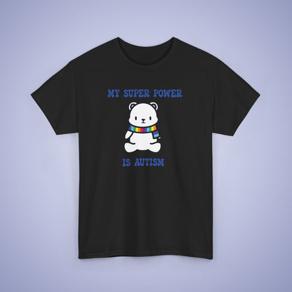 Polar Bear Neurodiversity Graphic My Super Power is Autism Awareness Unisex T Shirt