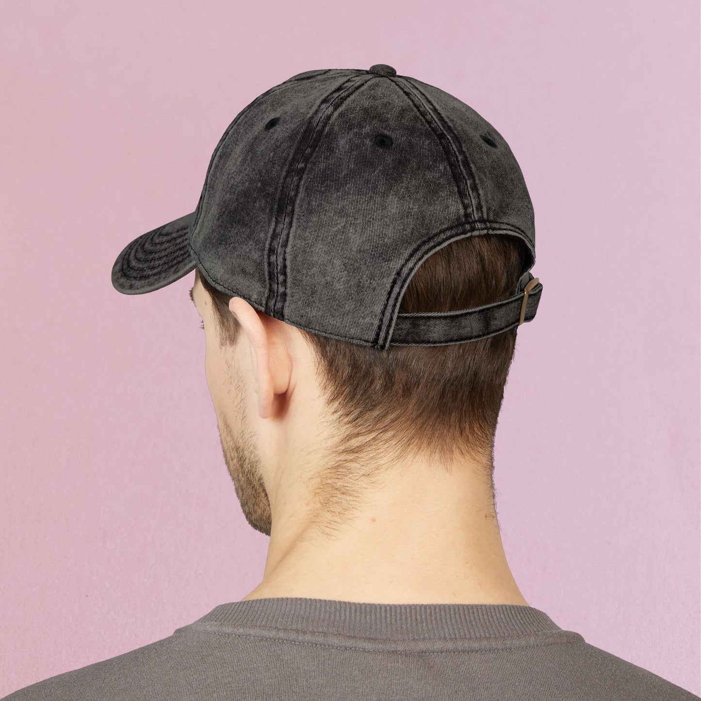 Believe Pink Embroidered Breast Cancer Awareness Unisex Distressed Cap Gift Black