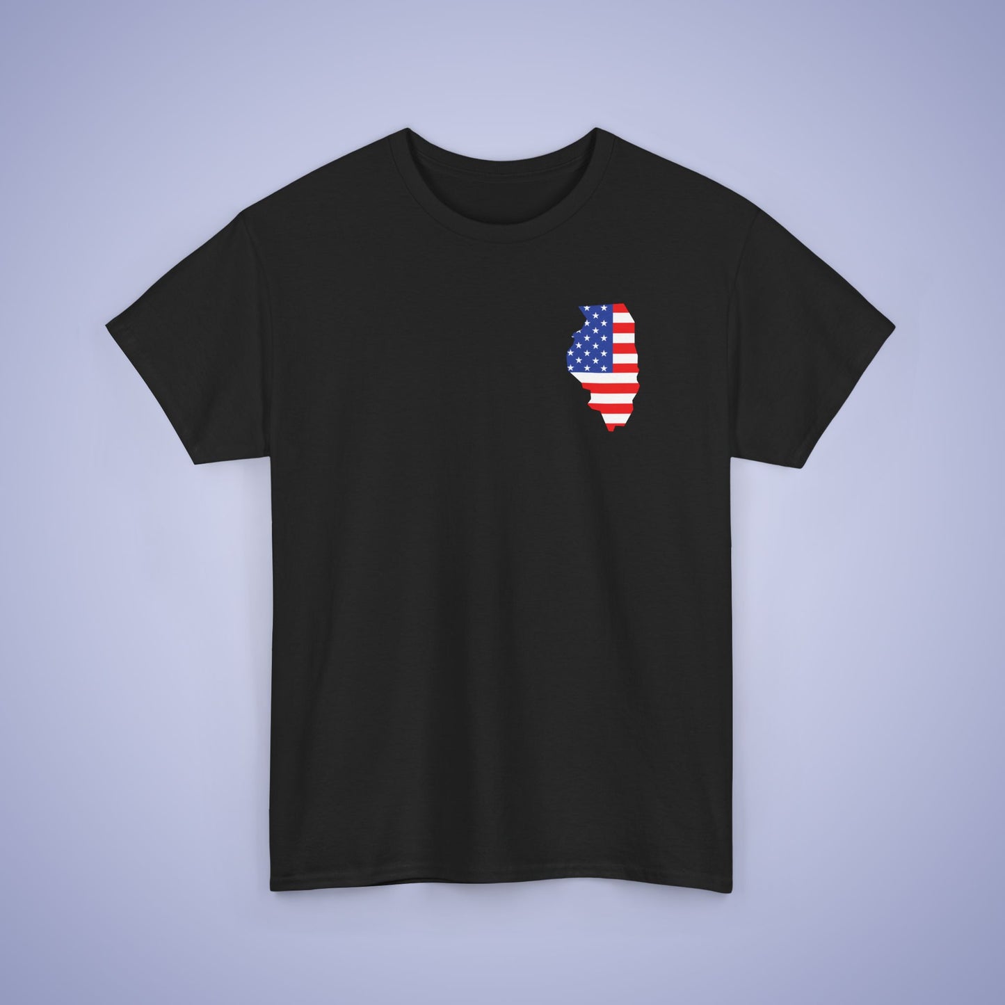 Illonois Map Pocket Art Proud American Unisex T Shirt