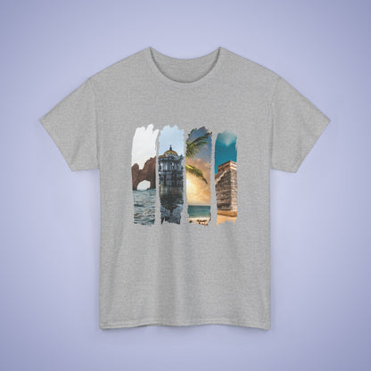 Mexico City Paint Brush Stroke Photographic Unisex Oversized T Shirt