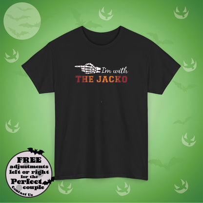 Im With THE JACKO Couple Matching T-Shirt | Skeleton Halloween Design