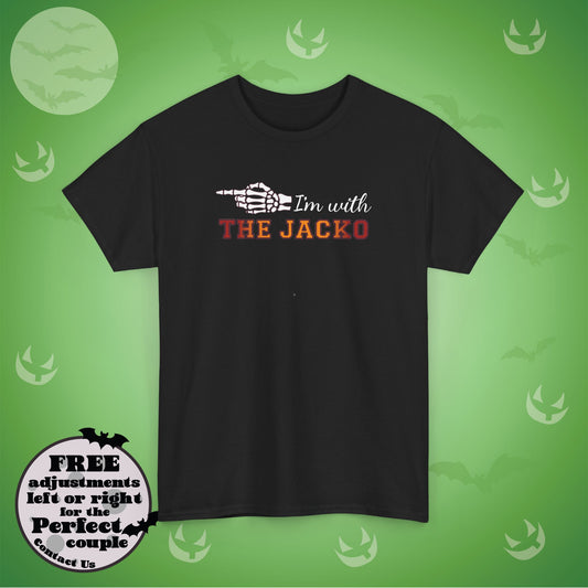 Im With THE JACKO Couple Matching T-Shirt | Skeleton Halloween Design