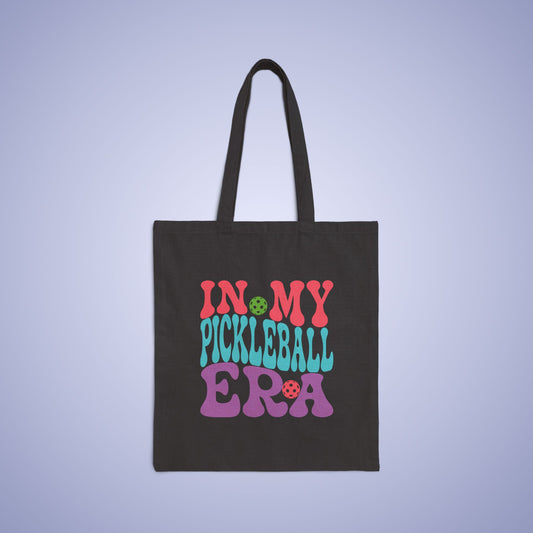 In My Pickleball Era Wavy Text Cotton Canvas Gift Tote Bag