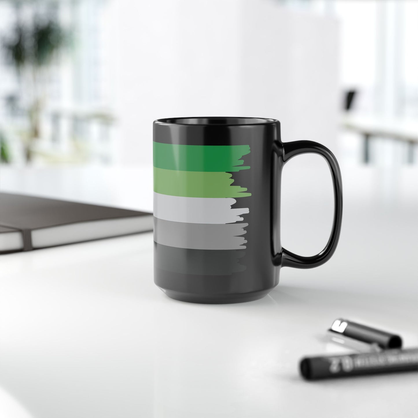 Aromantic Pride Month LGBTQ Black 11oz or 15oz Coffee Mug