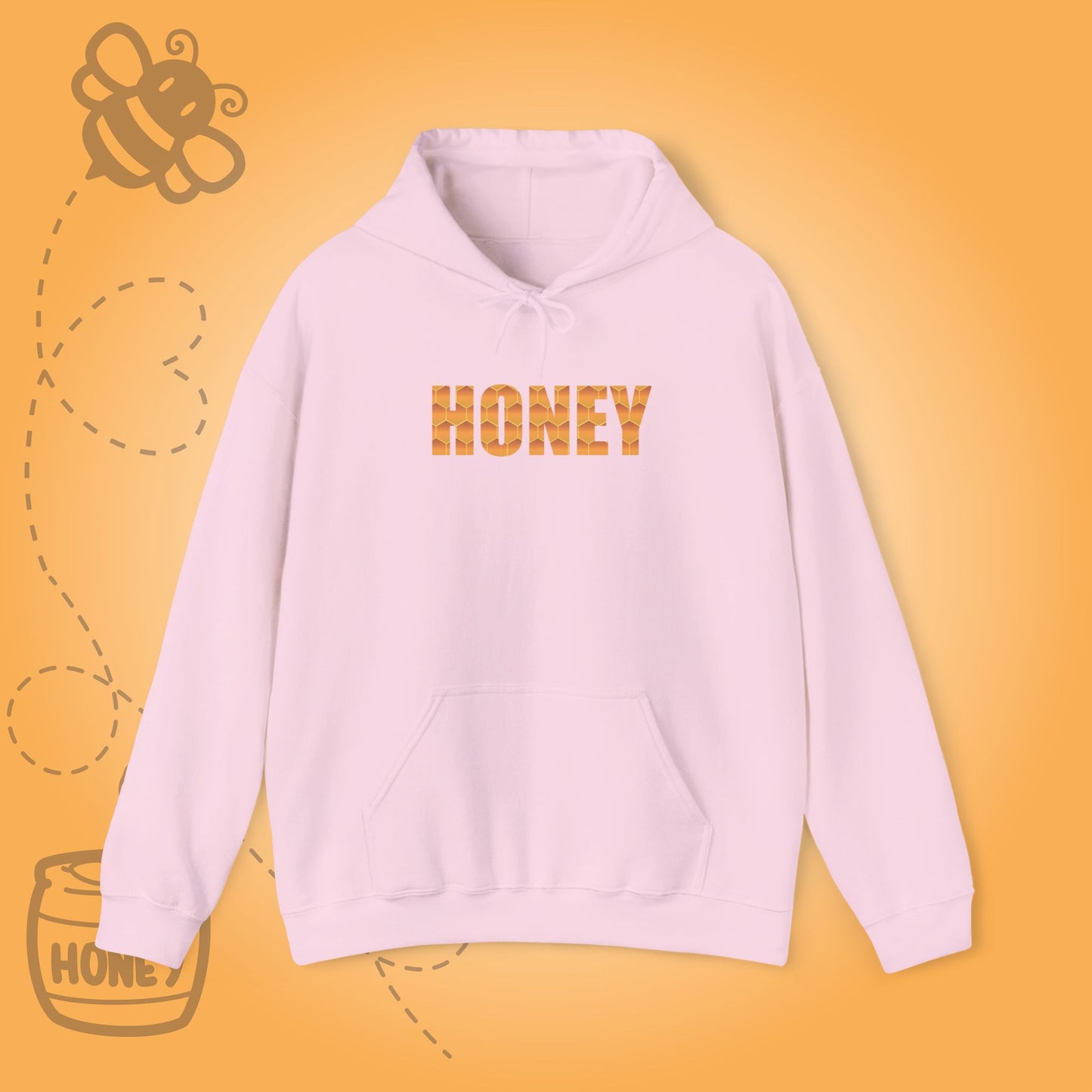 Honey Lover Honeycomb Sweet As Honey Word Art Design Hoodie Sweatshirt