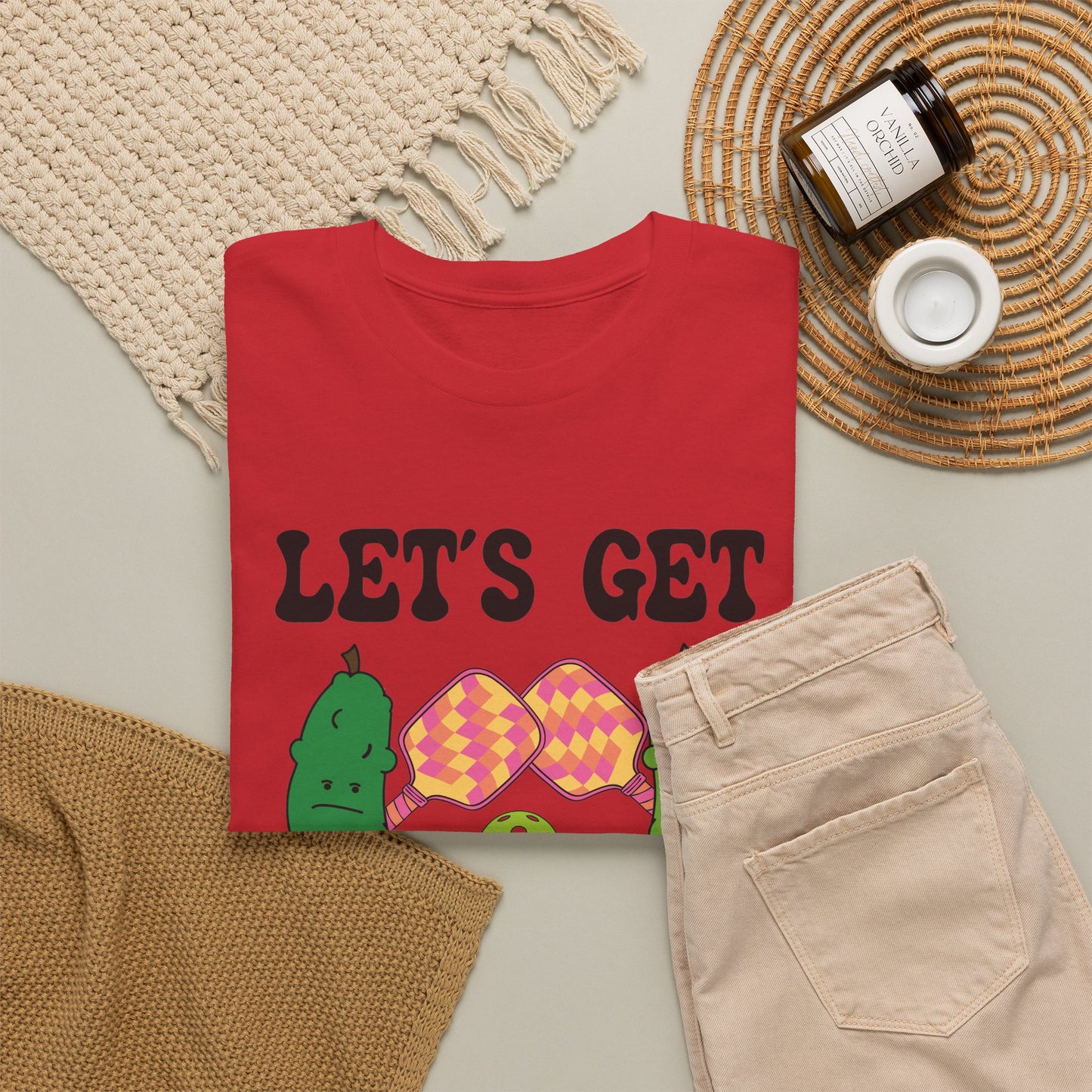 Lets Get Pickled Funny Alcohol Drinking Pickleball T Shirt Black Graphic Design