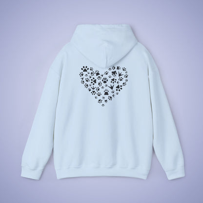 Animal Vet Hooded Sweatshirt Veterinarian Gift Double Sided Paw Prints