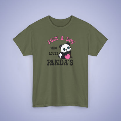 Just a Boy Who Loves Pandas National Panda Day Unisex T Shirt