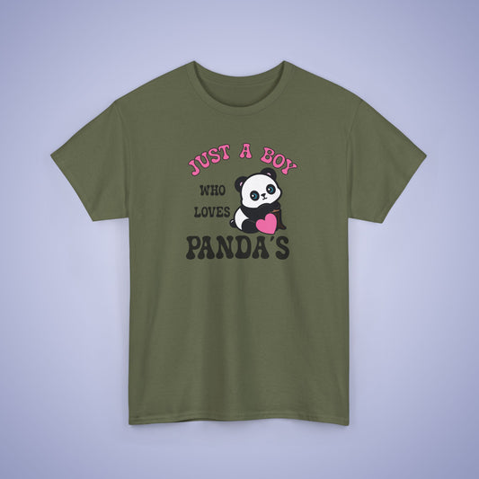 Just a Boy Who Loves Pandas National Panda Day Unisex T Shirt
