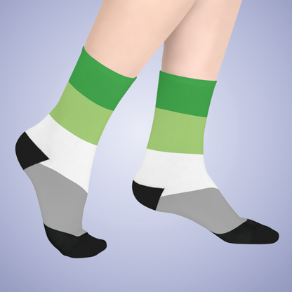 Aromantic Mid Length Socks Pride Month LGBTQ Event Gift Apparel