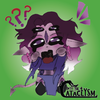 Morticia Chibi Cry Sticker - Into the Cataclysm