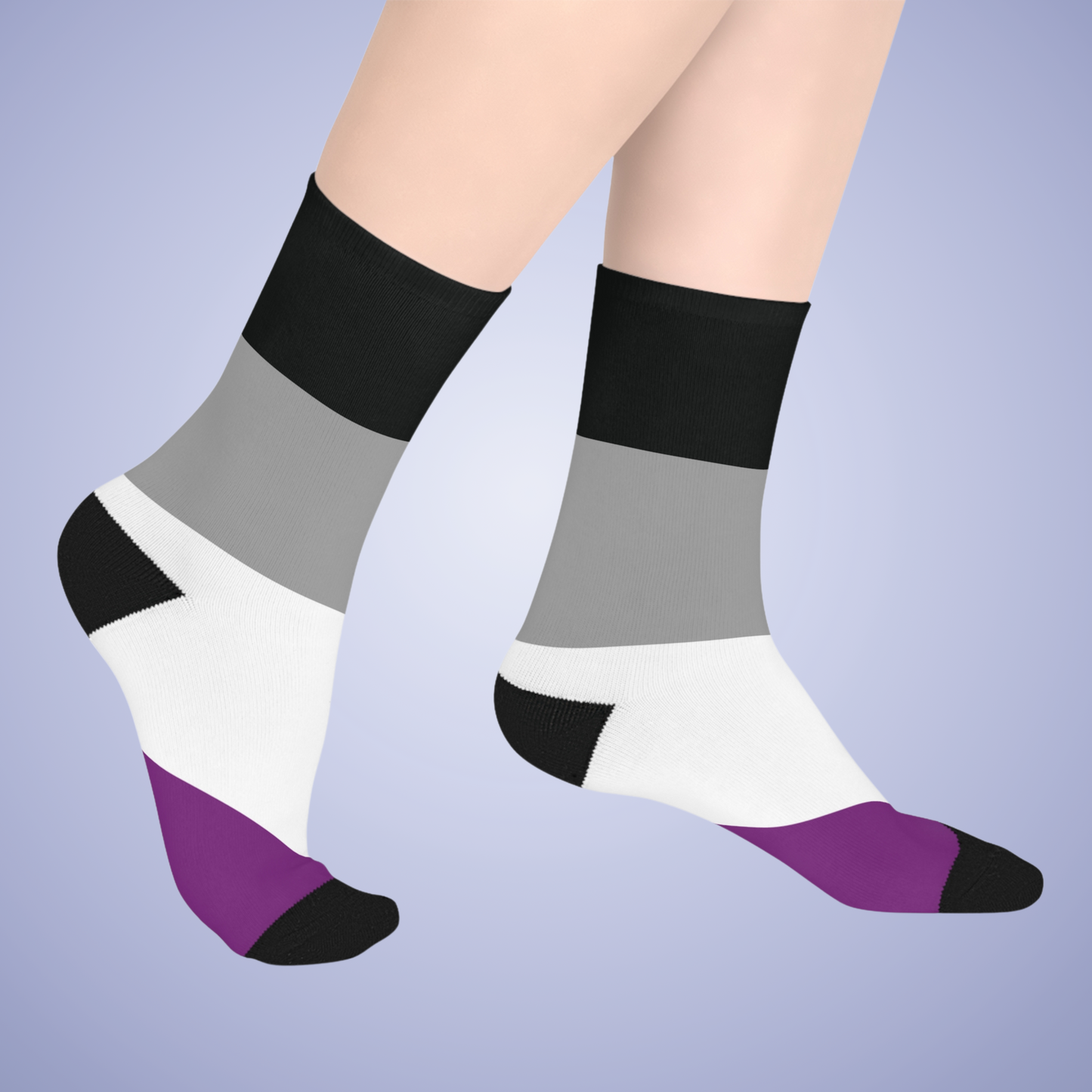 Asexual Mid Length Socks Pride Month LGBTQ Event Gift Apparel