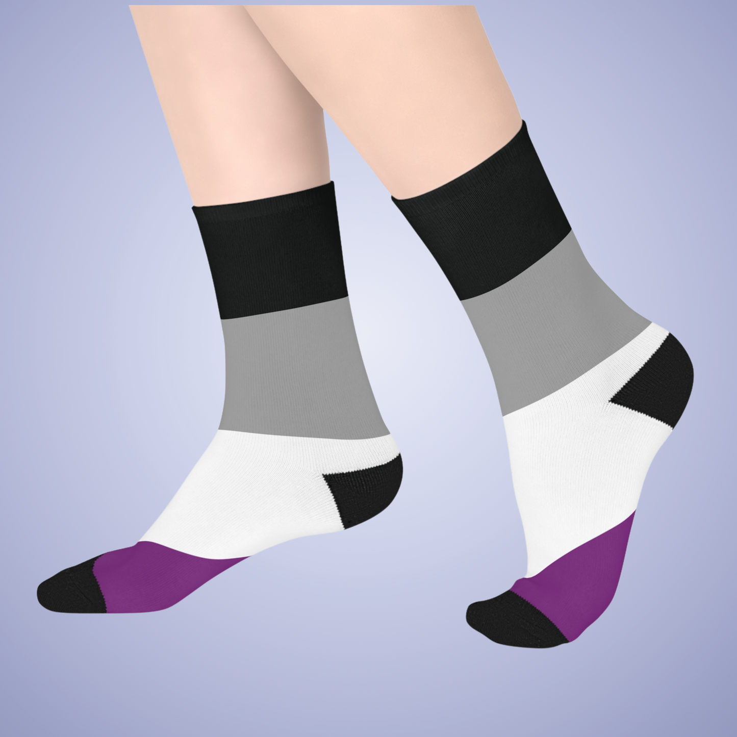 Asexual Mid Length Socks Pride Month LGBTQ Event Gift Apparel