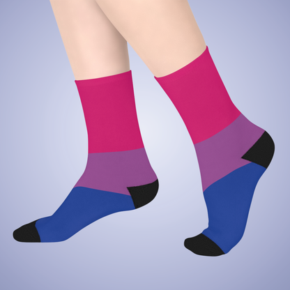 Bisexual Mid Length Socks Pride Month LGBTQ Event Gift Apparel