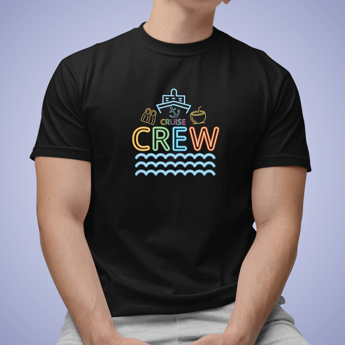 Cruise Crew Neon Comfort Colors T Shirt Fun Group Family Matching Vacation Shirt Unisex