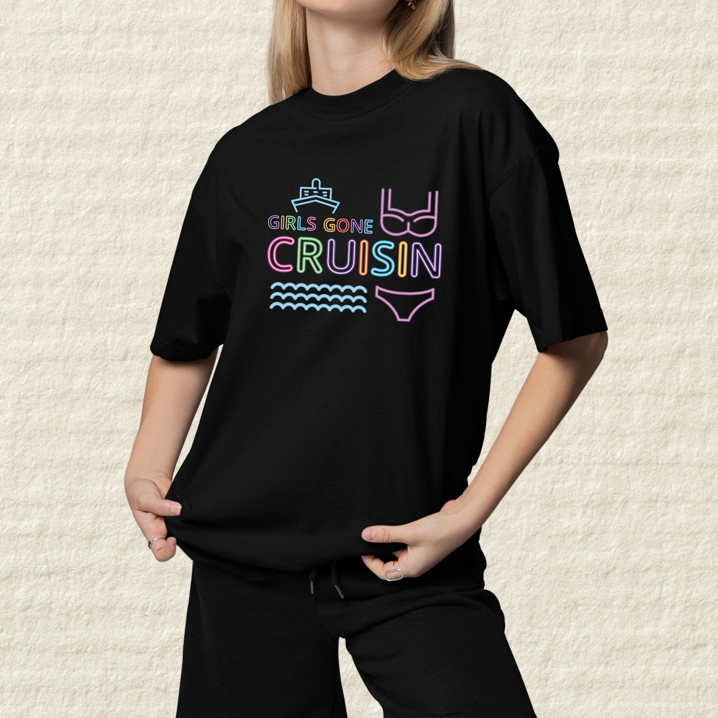Girls Gone Cruisin Neon Comfort Colors T Shirt Fun Vacation Shirt Unisex