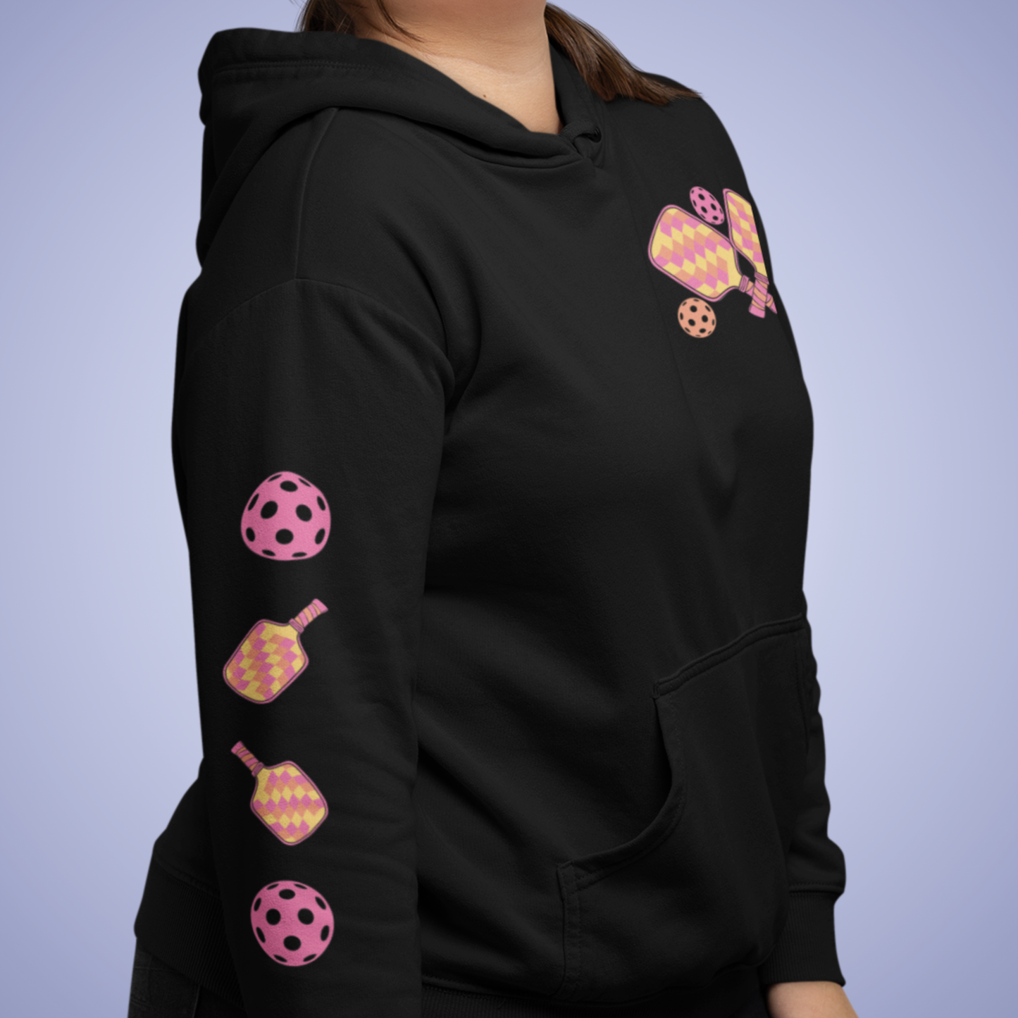 Diagnosed with a Chronic Dinking Disorder Pickleball Hoodie | Funny Pickleball Lover Gift Dark Version